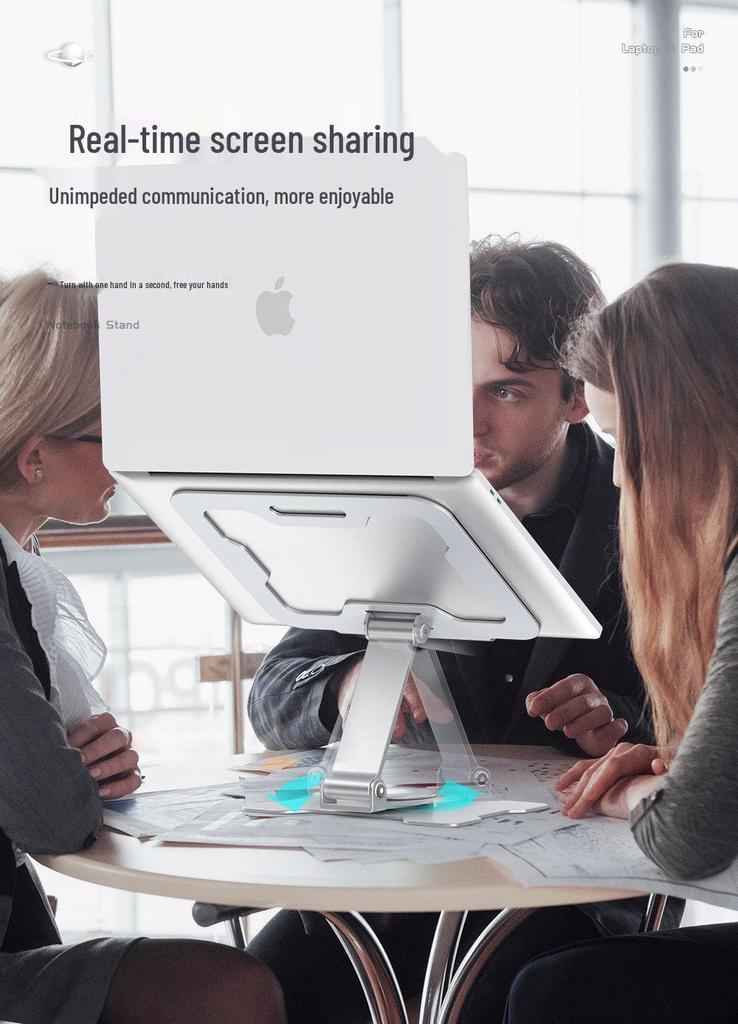 Verstellbarer 360° drehbarer Laptop-Ständer mit Kühlung für Büro & Gaming