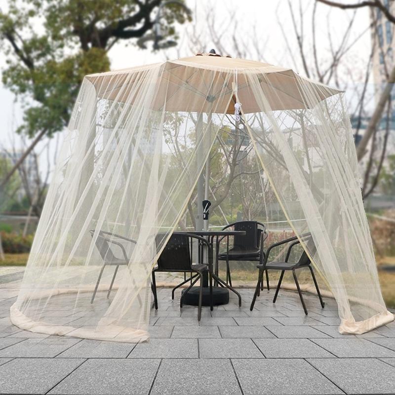 Mosquitoes Bug Net Outdoor Lawn Garden Camping Umbrella Sunshades Cover for Garden Yard Patio Yard Party Decoration