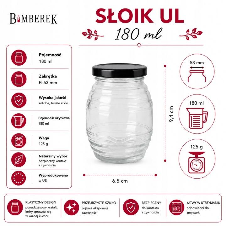 Glazen pot UL180 ml voor honing jam kruiden cadeau diy decoratieve pot