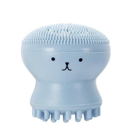 

Face Brush Soft Silicone Facial Cleanser Sensitive Skin Deep Pore Cleansing Exfoliating Massage Brush Heads Waterproof Skincare Tool світло-синій колір