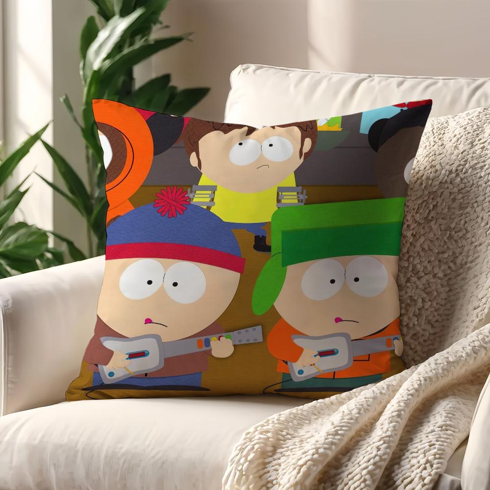 Cartoon S-South Cute P-ParkS cushion cover Pillow Case Pillowcase Soft Skin Friendly & Comfortable with a Hidden Zipper