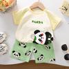 Kids Cartoon Cotton Short Sleeve Sets With Breathable Fabric For Summer Playwear