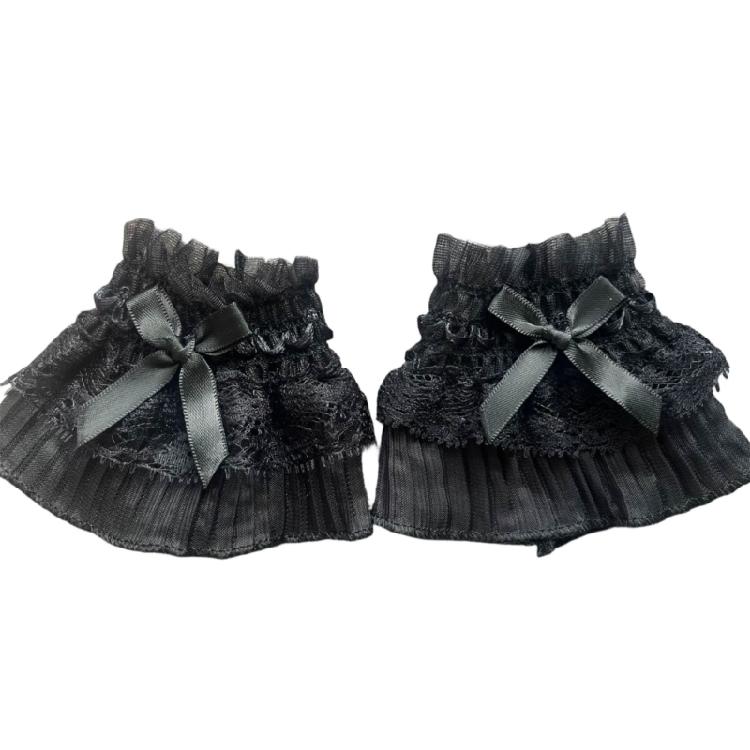 

Comfortable Lace Flower Hand Sleeves Decorative Wrist Covers For Women Various Outfit And Occasion Clothes Enhancement чёрный