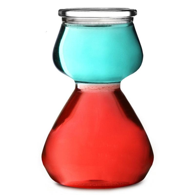 120ml Clear Absinthe Cup Cocktail Glass Colour Bomb Gourd Shape Special Vermouth Wine Glass Layered RUM Stratified Shot Glasses