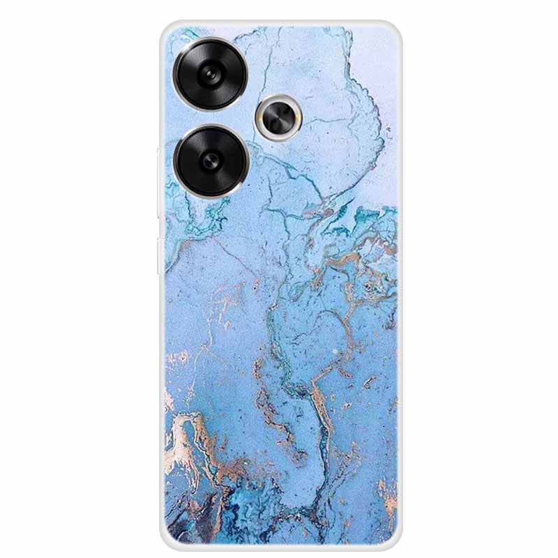 Marble Soft Phone Case For Poco F6 Transparent Case Silicone TPU Cover Funda Para Shield Clear Case for Xiaomi Poco F6 F 6 Pro