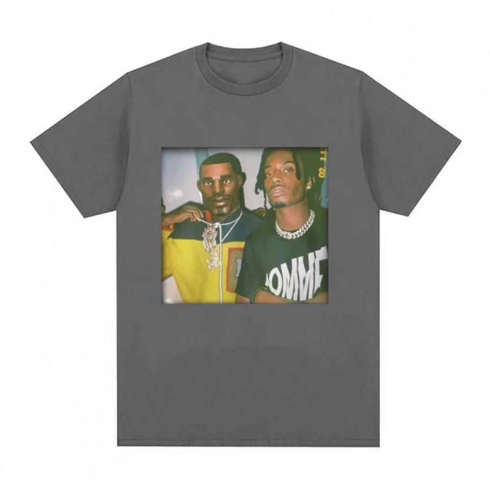 Retro Hip Hop Rappers Portrait T Shirt Unisex Unisex Vintage Rap Star Photo Crew Neck Cotton Streetwear Fan Tee