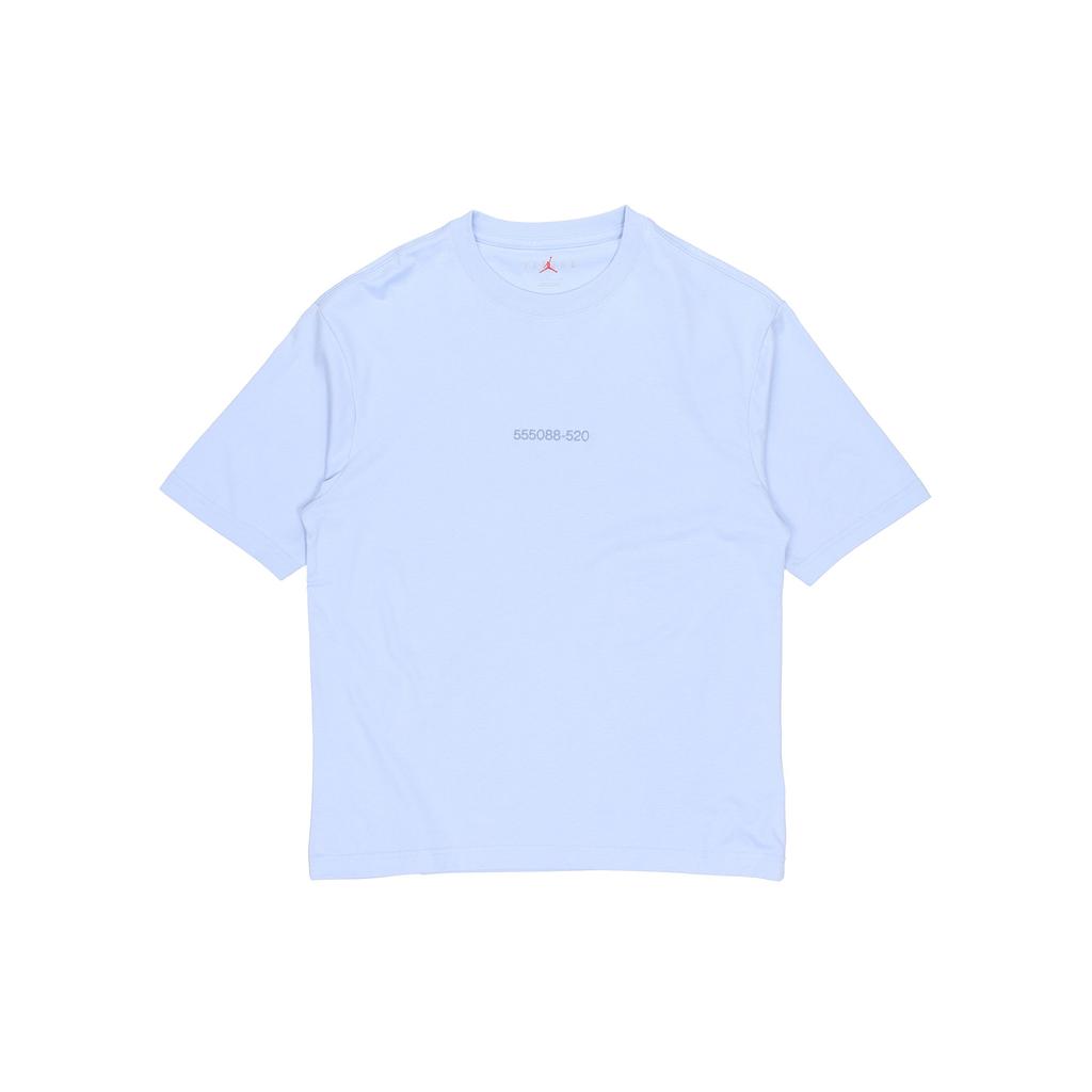 Jordan T Shirts Men's Blue Crew Neck Moderate DR9621-468