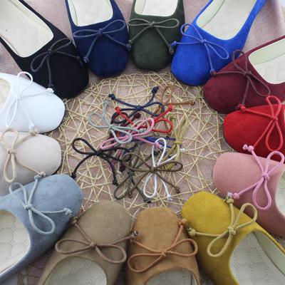 Tide Strik Vlakke Mond Vierkante Neus Koreaanse Versie Damesschoenen Mode Casual Schoenen Enkele Schoenen Dames Grote Maat 43
