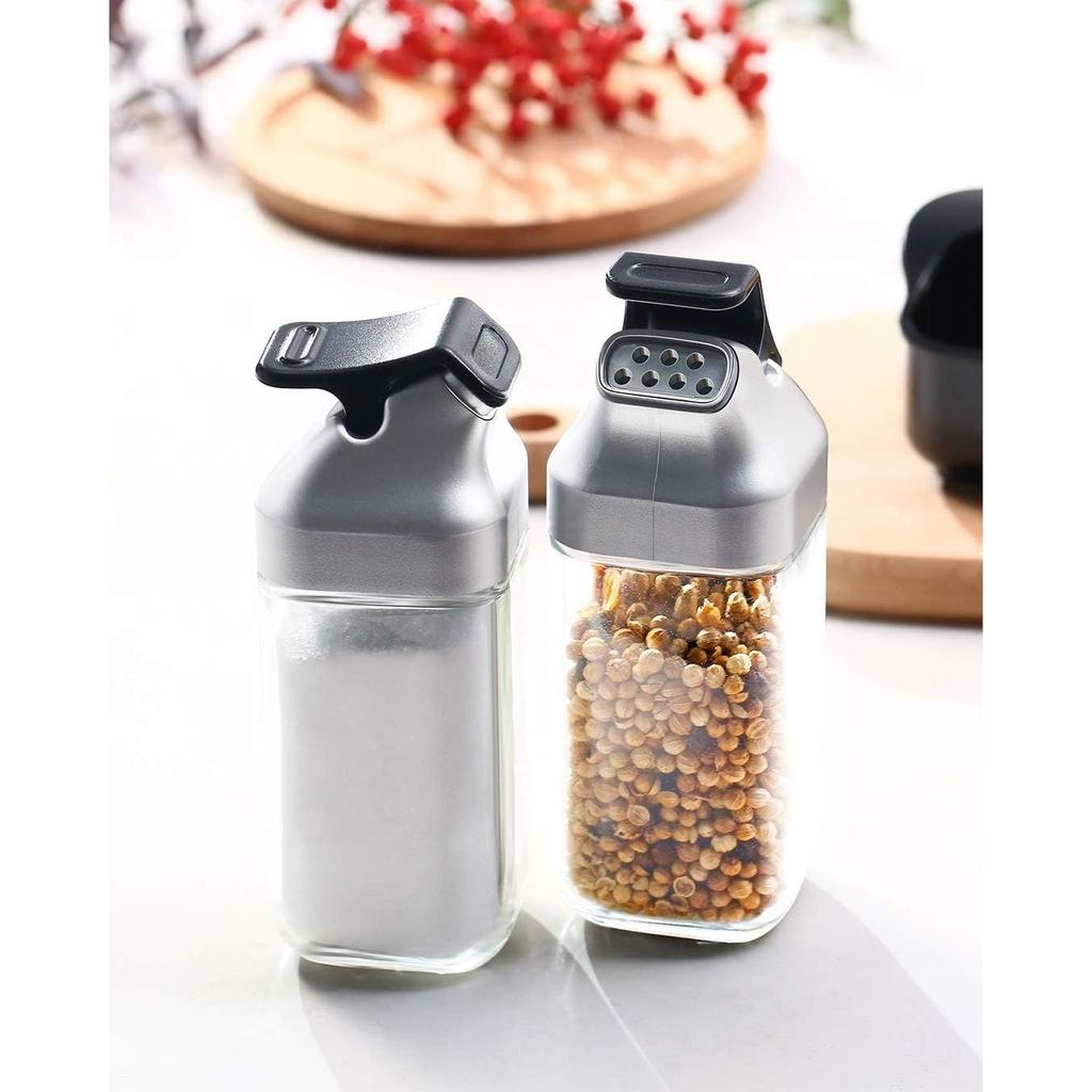 Oliere e Saliere con Base per Olio(Set di 5), Set da cucina per principianti, imbuto gratuito, flaconi dispenser per olio in vetro antigoccia, shaker in vetro
