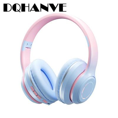 Gradientowe słuchawki Bluetooth z nagłówkiem Gra mobilna Prezent Można składać słuchawki do komputera