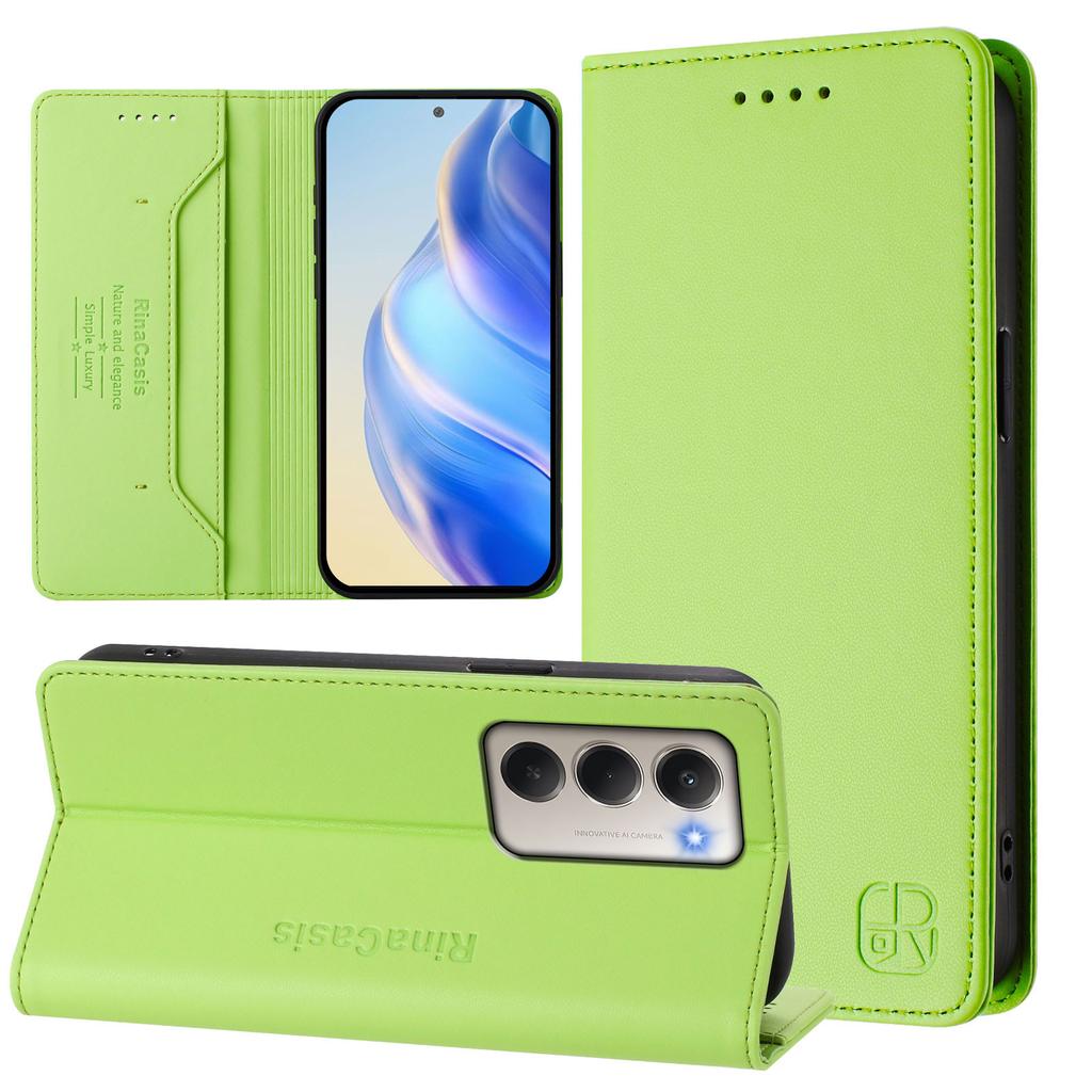 Pentru Xiaomi Redmi 15 5G (Global) (169 mm) Husă din piele RINACASIS RC01 Husă pentru telefon cu portofel cu blocare RFID și suport