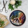 Stitch Holy Story Counted Stamped Embroidery Kit Cross Stitch Needlepoint Kit The Nativity Embroidery Kit for Adults Beginner
