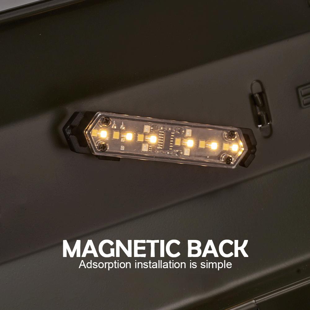 D2 Outdoor Portable Camping Light 7 Illuminated Tactical Wind Rope Lights Magnetic Backpacking Tent Light Hiking Camping Warning