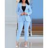 Women's Casual Stylish Two-Piece Suit Set - Elegant Office Blazer & Pants for Commuting, Modern Workwear