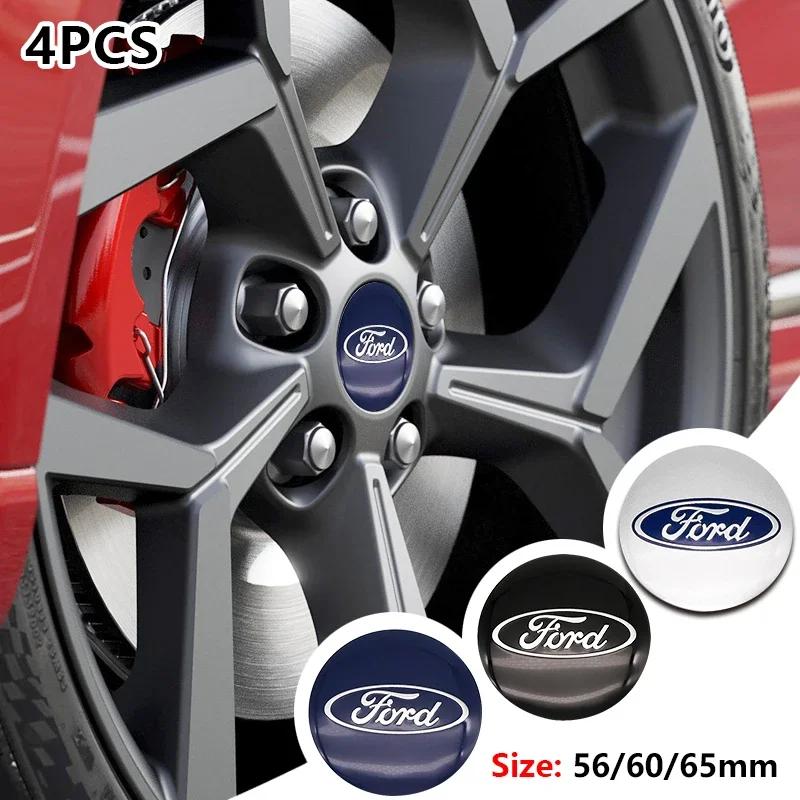 Car Sticker 2025 Hot 4pcs 56/60/65mm Car Wheel Center Hub Caps Stickers Badge For Ford Fiesta Mondeo Explorer Focus Mondeo Esca