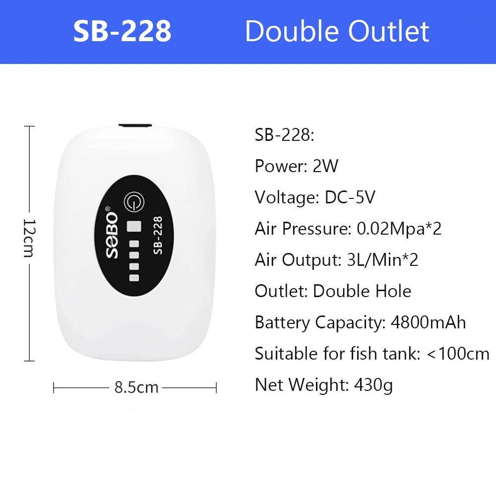 4800mAh Aquarium Sauerstoff Luftpumpe Kompressor Aquarium USB Aufladung Klein Tragbar Abzug Ultra Leise Innen Außen Angeln