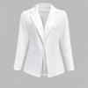 Women Autumn Winter Tailored Collar Long Sleeve Solid Color Suit Coat Cardigan