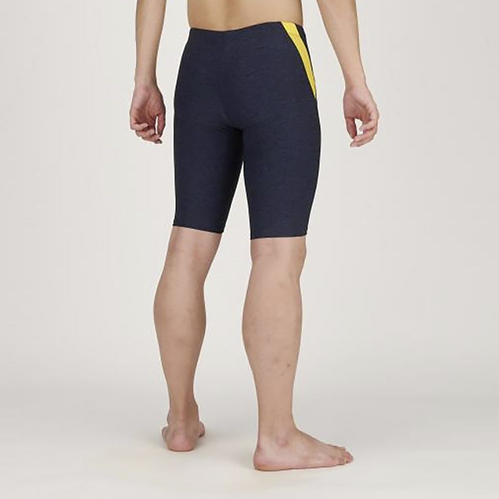 MIZUNO Gym Fitness Half Spats Small Men's Swimsuit, (Inseam 26cm/3D Cups), N2JB9102, Yellow, Size