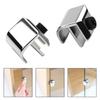 Glass Door Handle Showcase Cabinet Drawer Pull Knob No Drilling Glass Door Handle Clamp Clips Furniture Hardware For Glass 3-6mm