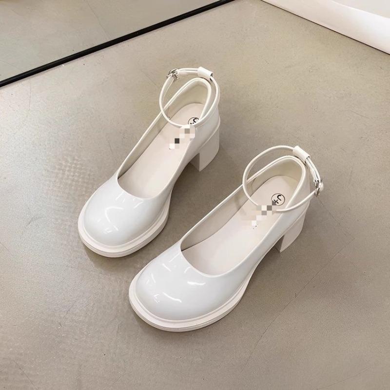 Pantofi de damă cu talpă groasă, stil nou, pantofi din piele cu toc înalt