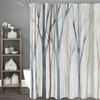 Shower Curtain Tree, Abstract, Gray, Birch, Tree Trunk, Autumn, Forest Branches, Natural, Rustic, Vintage, Bathroom Decor, Fabri