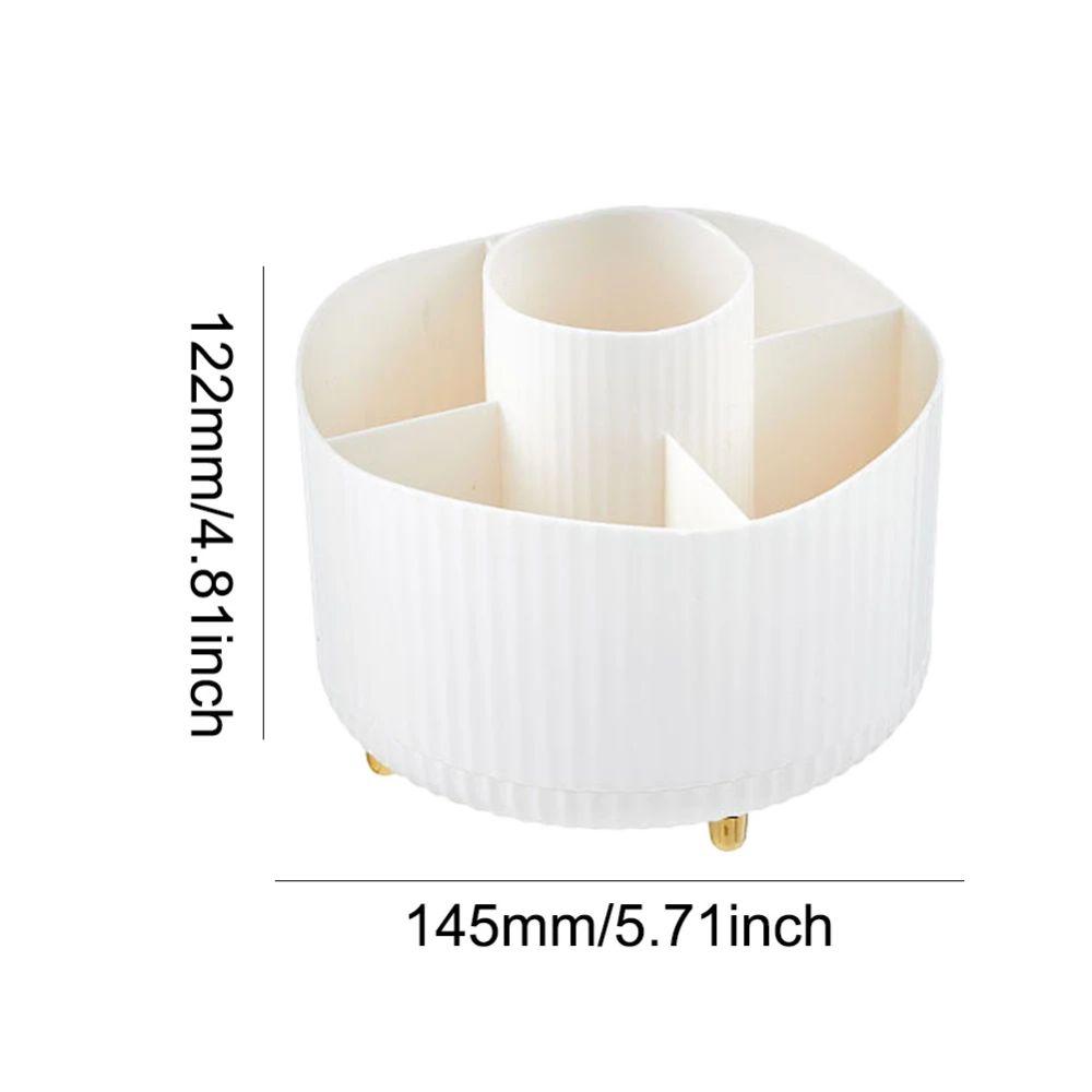 

Вращающийся на 360 градусов держатель кистей для макияжа, настольный косметический органайзер, вращающийся настольный ящик для хранения, портативный держатель для губной помады, подводки для глаз белый
