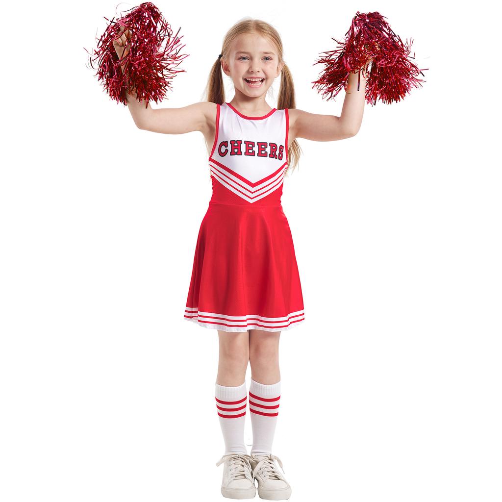 Children's cheerleading costumes, kindergarten baby girl cheerleading costumes, stage performance school cheerleading costumes