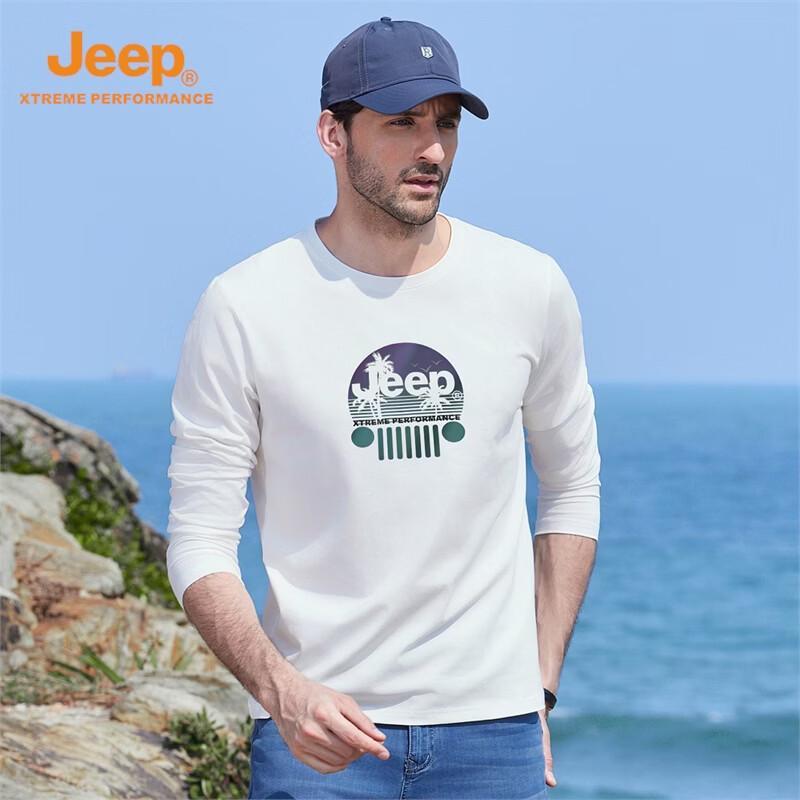 JEEP Men's Xinjiang Cotton Long-Sleeve T-Shirt