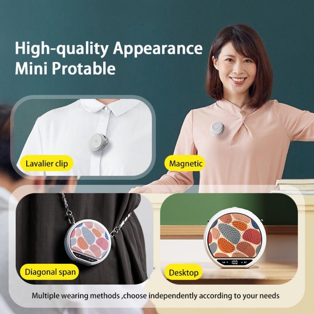 Magnetic Clip Portable Lavalier Microphone DSP Noise Reduction Lapel Microphone Teaching