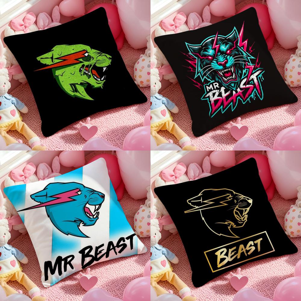 Mr Gaming BeastES Blogger Pillow Case Soft Plush Fabric DoubleSided Printed Cushion Cover Warm Winter Sofa Pillow Case