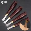 1pcs Leather Edge Position Marking Tool, Leather Groove Press, Fan-Shaped Edge Curler, Shallow Groove Mark Scraper Tool