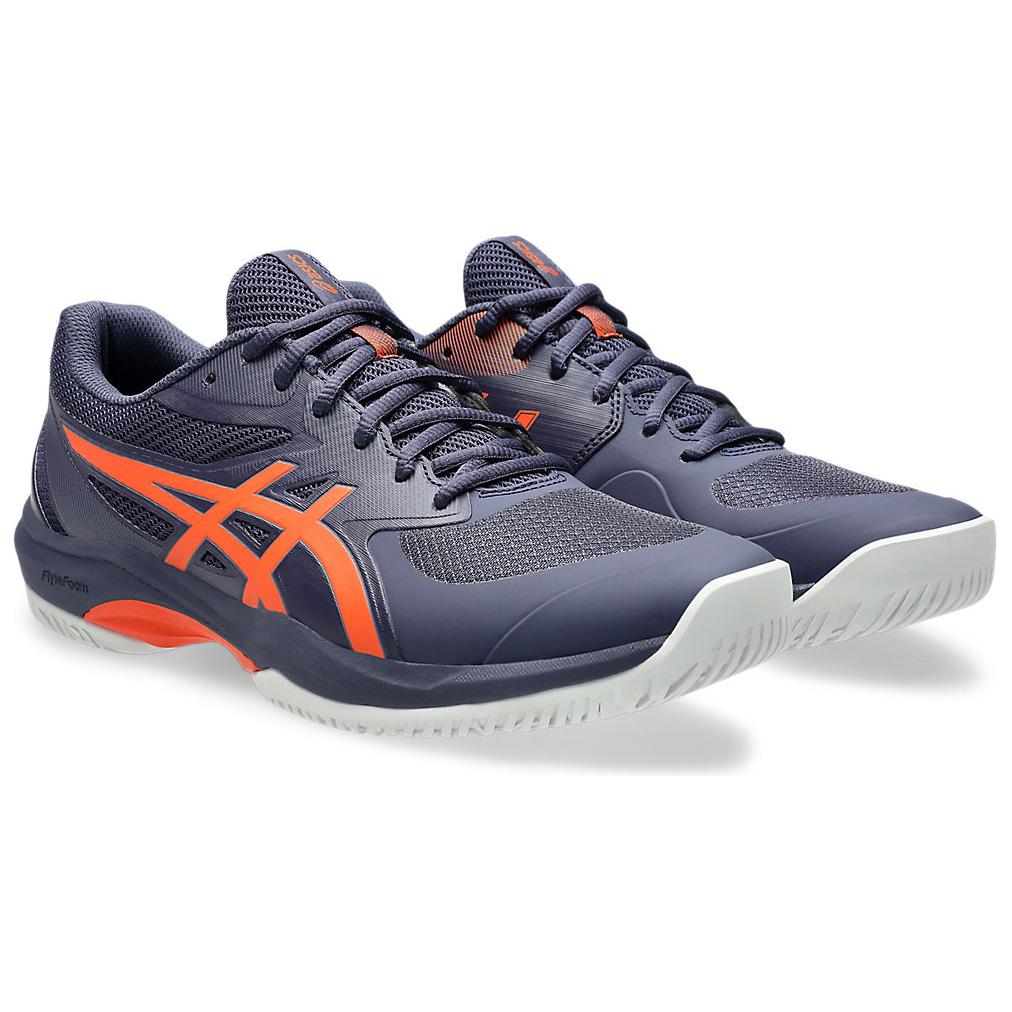 Asics Game FF Comfortable Shock Absorption Durable Breathable Low Top Tennis Shoes Men sneaker Indigo New-Star-Orange 1041A489-500