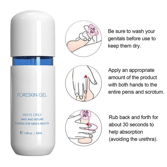 30ML Male Foreskin Gel Easy Application Men Penile Health Cream Durable Foreskin Recompound Liquid for Adults
