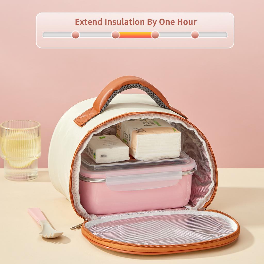 2 Compartment 304 Stainless Steel Bento Lunch Box With Spoon 530/850ML Portable Heatable Food Container For Kids Students School