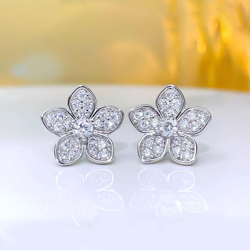 

Милые серьги-пусеты «Цветок» с блестящим цирконием, эстетичные изящные аксессуары, женские украшения для повседневной носки, подарок