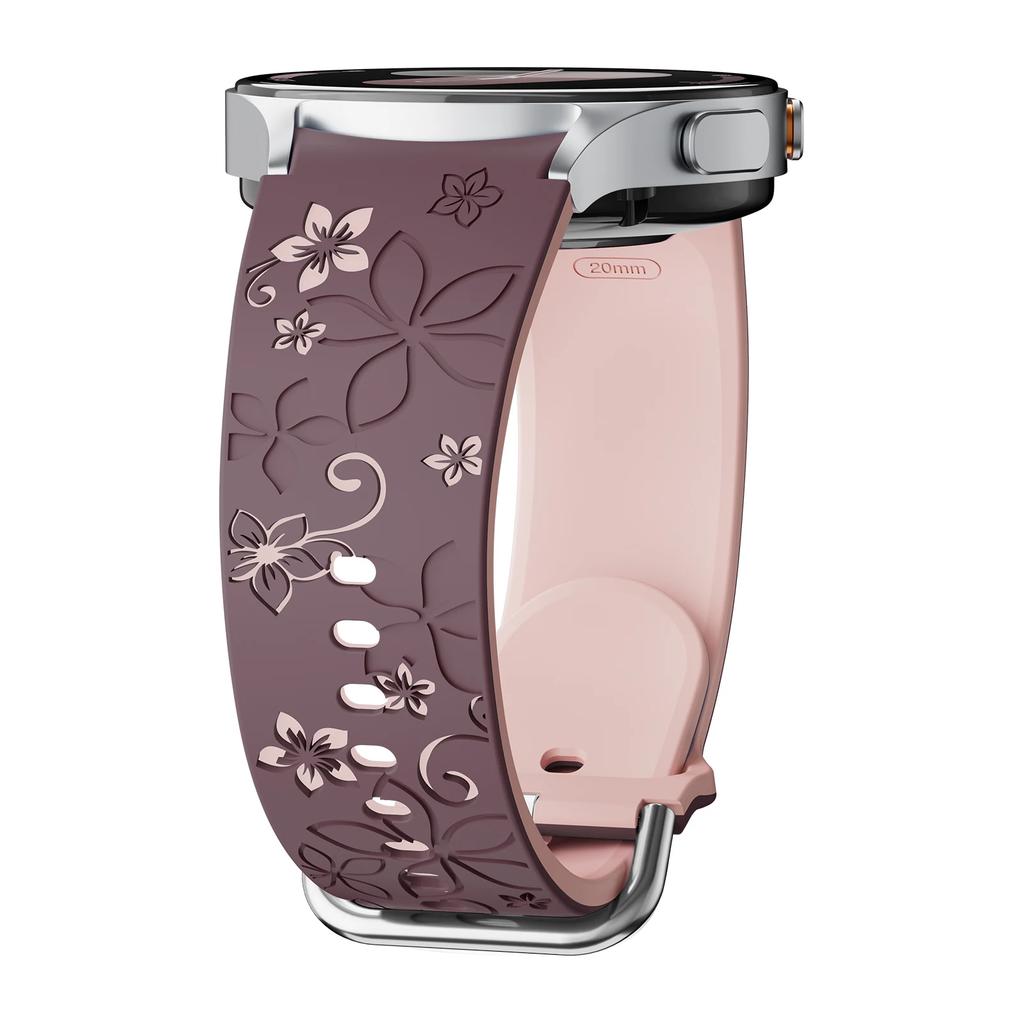 Graverat armband för Samsung Galaxy Watch 7/5 Pro/4 6 Classic 40 44mm Silikon Sport Utan Mellanrum Armband correa Galaxy Watch 7 Armband