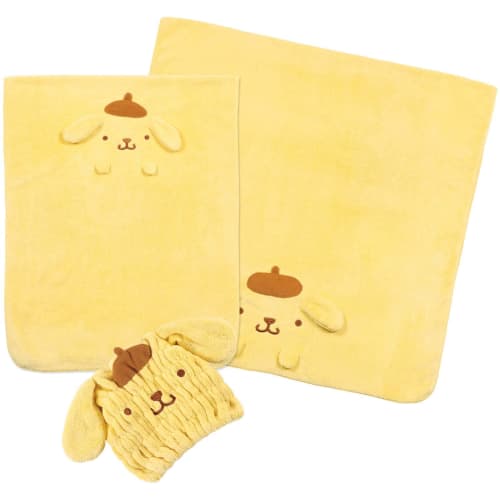 skater water absorbent quick drying hair drying towel pompompurin sanrio height 40 x width 100cm toh1-a