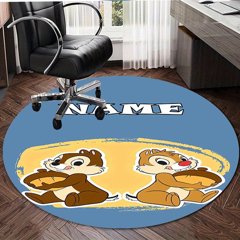 Personalized C-Chip 'n' Dale Round Chair Office Rug - Perfect for Mat, Office Chair & More - Ideal Gift for Birthdays and Holidays