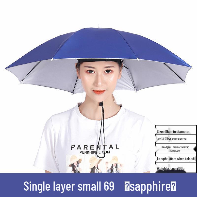 Large 65cm Hat Umbrella for Tea Picking, Fishing, Angling, and Street Stalls.