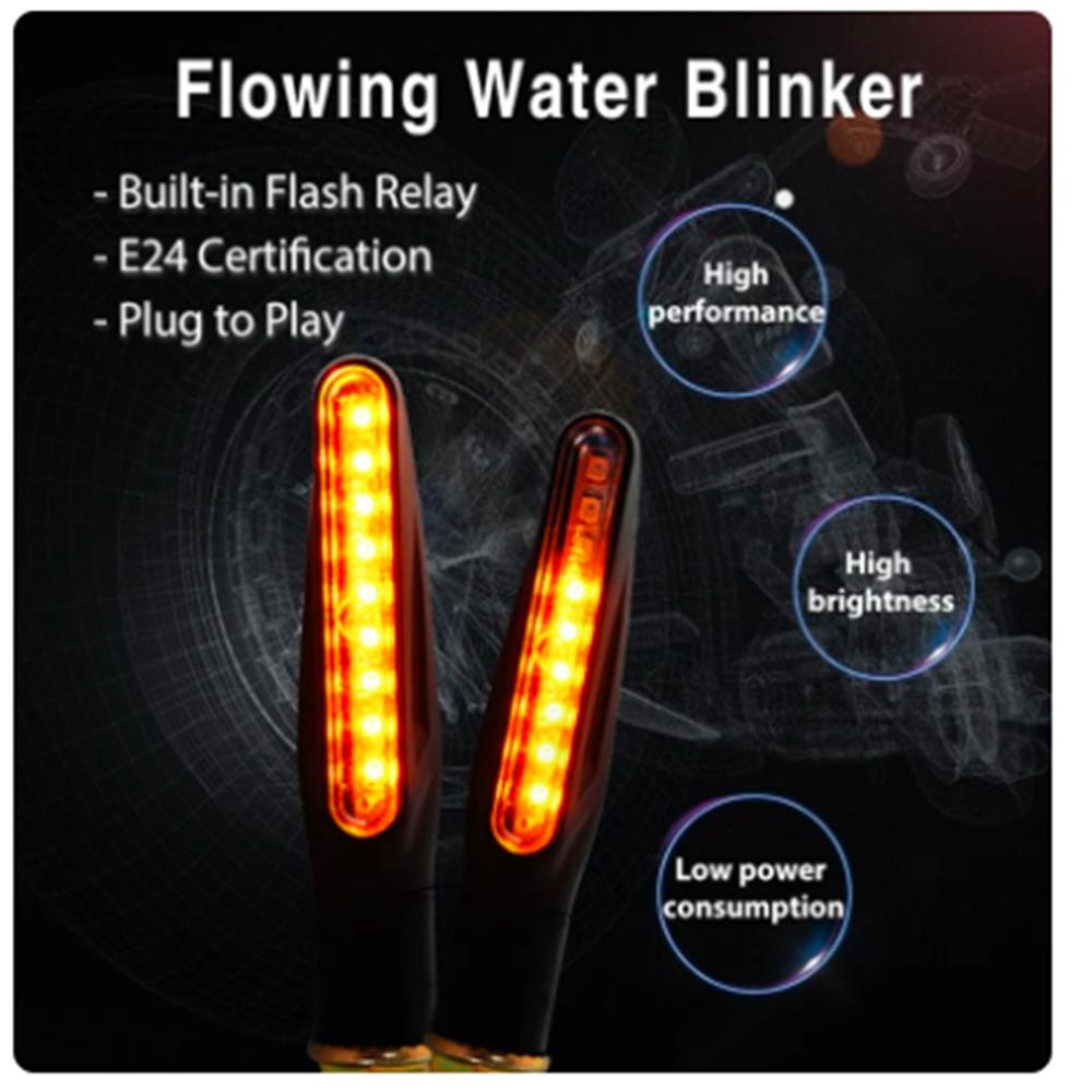 4PCS,24LED,High brightness,Motorcycle Indicators Flowing Turn Signal Lights,Motorbike Turning Indicators Daytime Running Lights Brake Lights