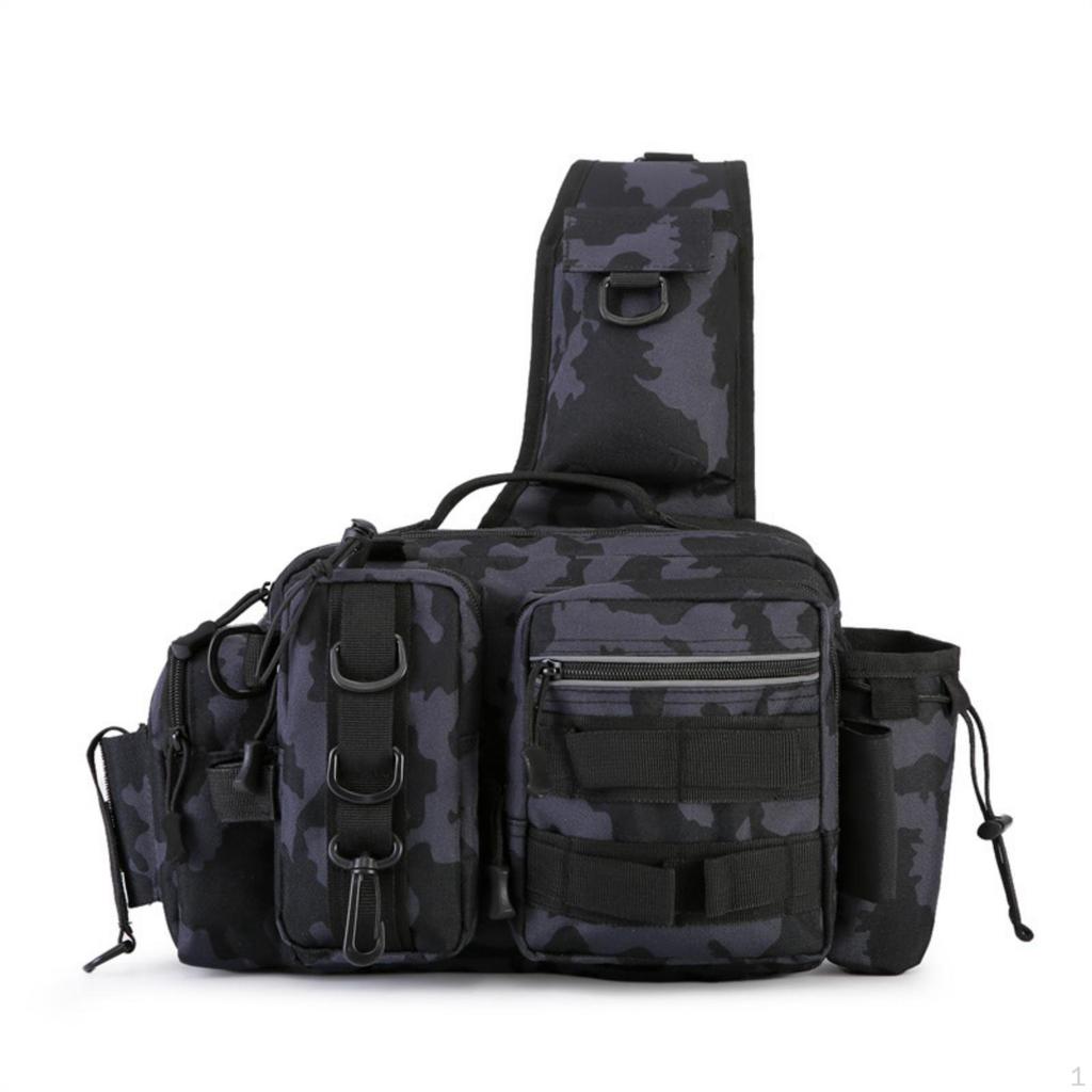 Fishing Strap Tackle Bag WaterRepellent Multiple Compartments Organizer for