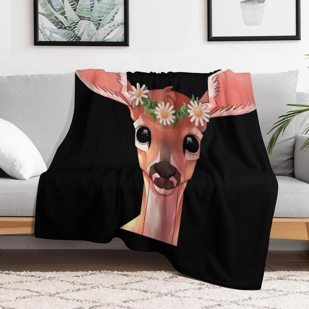 deer Throw Blanket Portable Lightweight Blanket for Travel Camping