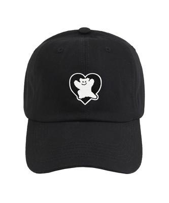 GRAVER [Unisex] Bear Black Heart Embroidered Ball Cap_Black