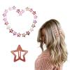 30 Stück Goldene Stern Haarspangen 1,2 Zoll Vintage Y2K Metall Druckspangen für Frauen Mädchen Hohl Punk Haaraccessoires