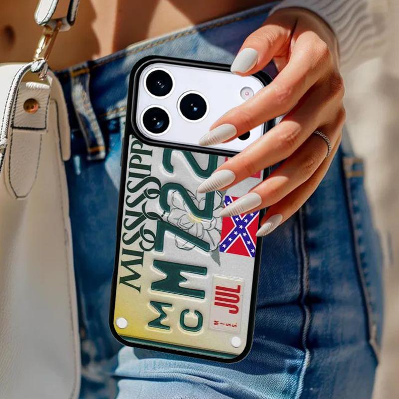 License Plate Phone Case For iPhone 17 Air 14 15 13 12 Max Cover For Apple 16e 11 Pro Max Plus Coque