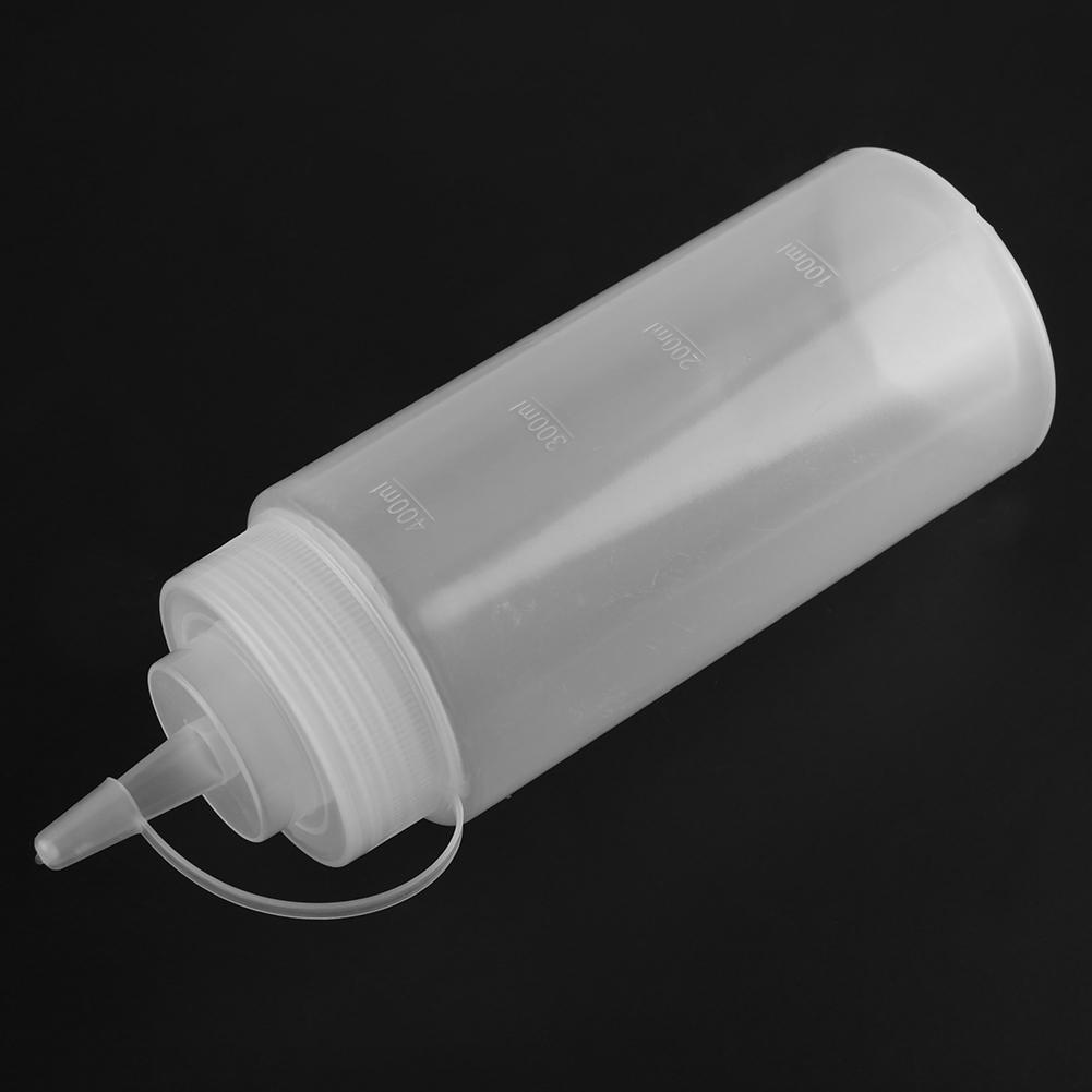 460ml 10pcs Set Plastic Condiment Dispenser for Sauce Oil Cream Vineger (White)