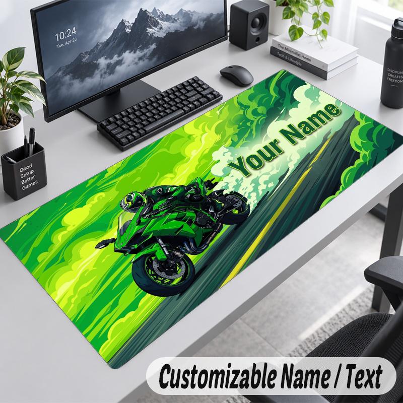 Kawasaki Personalizovaná velká podložka pod myš Vlastní textové jméno Rozšířená podložka na stůl Herní podložka pod myš
