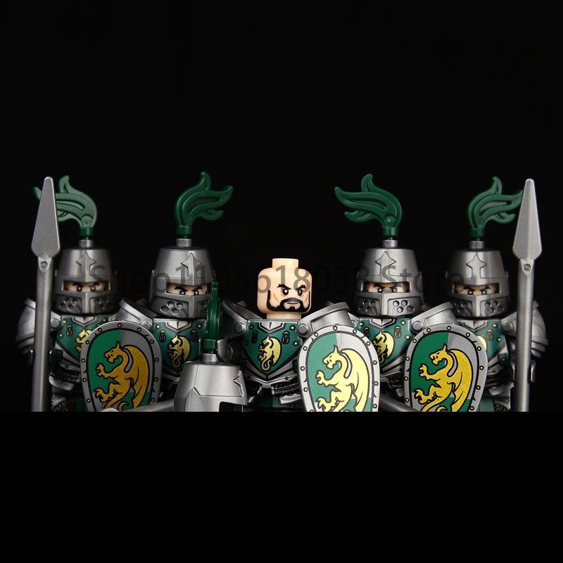 Medieval Military Noble Knights Building Blocks Figures Accessories Helmet Armor Shield Sword MOC Bricks Toys Friends Gifts