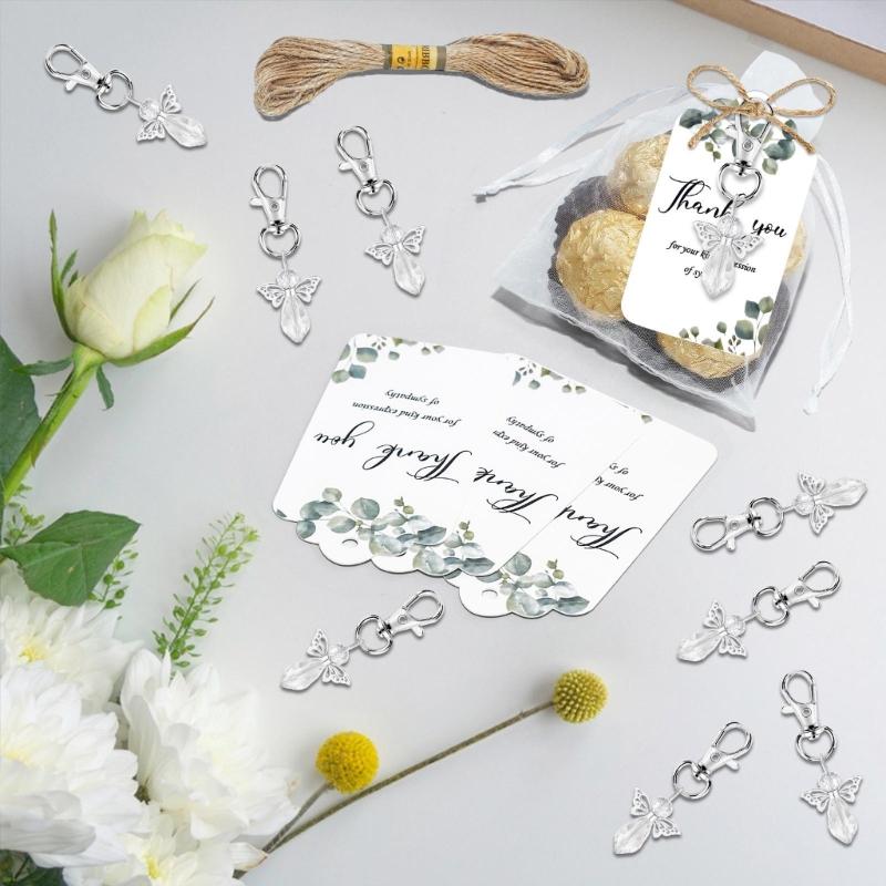 

Funeral Guest Appreciation Gifts 40PCS Durable Angel Keychains Memorial Ceremony CHINA