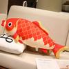 60Cm Red Koi Fish Plush Pillow Stuffed Ocean Animal Cushion Long Bolster Sleeping Companion Decoration